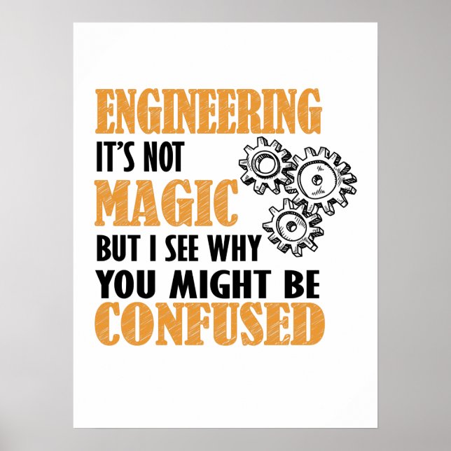 Poster Engenharia - Eu Vejo Por Que Você Pode Ser Confund (Frente)