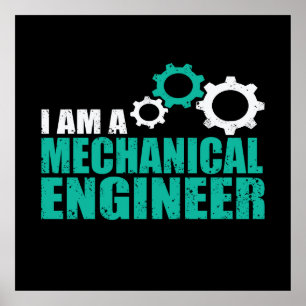 Poster Engenharia Mecânica Engenheiro Divertido