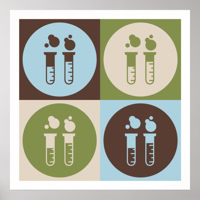 Pôster Engenharia Química de pop Art (Frente)