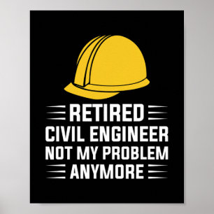 Poster Engenheiro Civil Engenheiro Encantado e Reformado