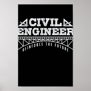 Poster Engenheiro Civil Reinforn O Futuro Ingenieur