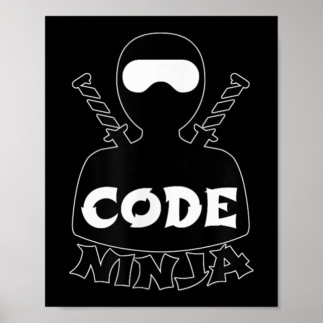 Poster Engenheiro de Codificação de Computadores Ninja -  (Frente)
