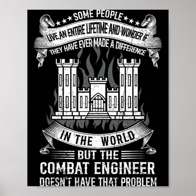 Poster Engenheiro de combate não tem esse problema orgulh (Frente)