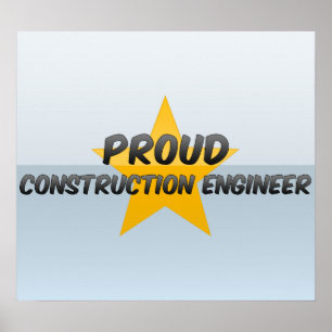 Pôster Engenheiro de construção orgulhoso