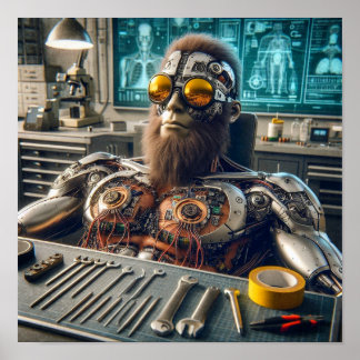 Poster Engenheiro de Robô Futurista