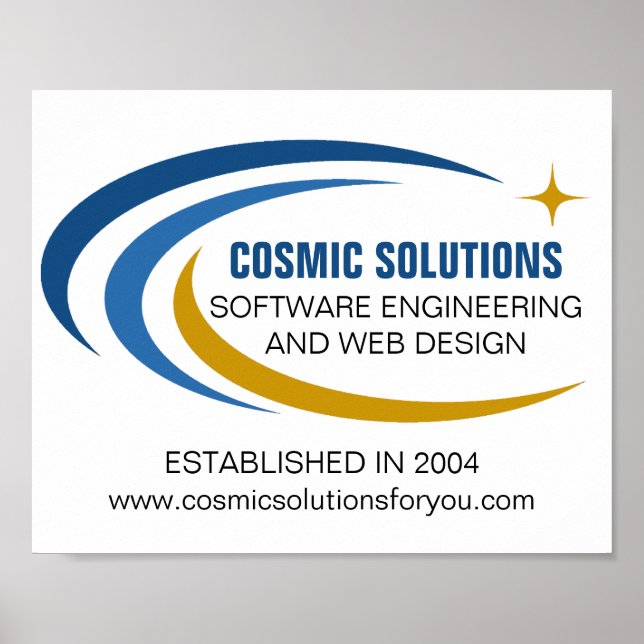 Poster Engenheiro de Software Cósmico Tecnologia de Compu (Frente)