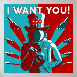 Poster Engenheiro Espacial - Eu Quero Você