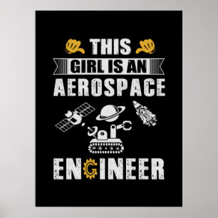 Poster Engenheiro Esta Garota É Um Engenheiro Aeroespaci