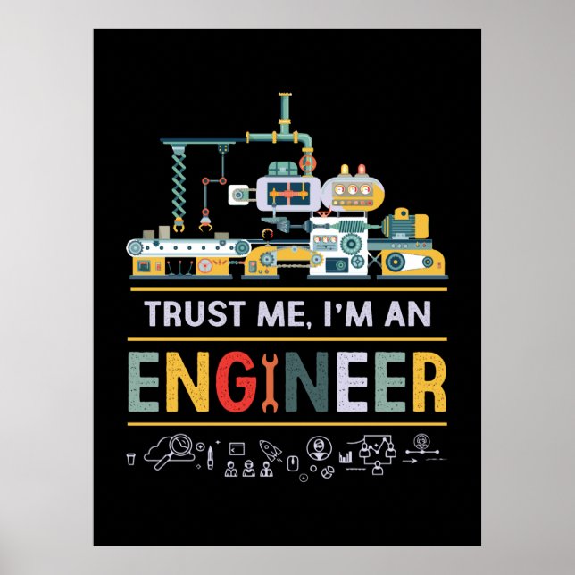 Poster Engenheiro Eu Sou Um Engenheiro (Frente)