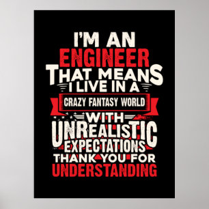 Poster Engenheiro Eu Sou Um Engenheiro