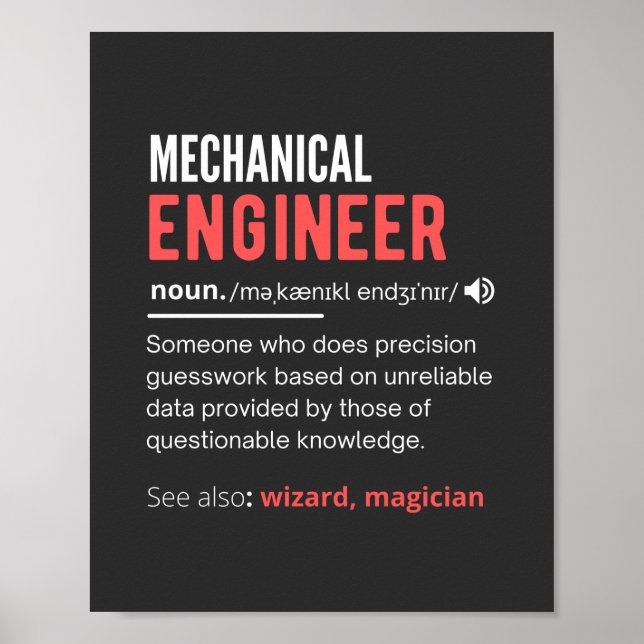 Poster Engenheiro mecânico (Frente)