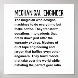 Poster Engenheiro mecânico