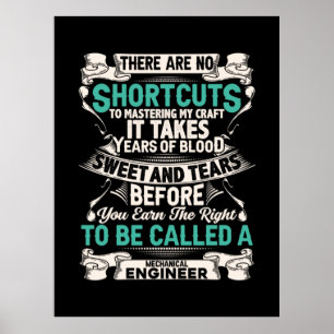 Poster Engenheiro mecânico do engenheiro