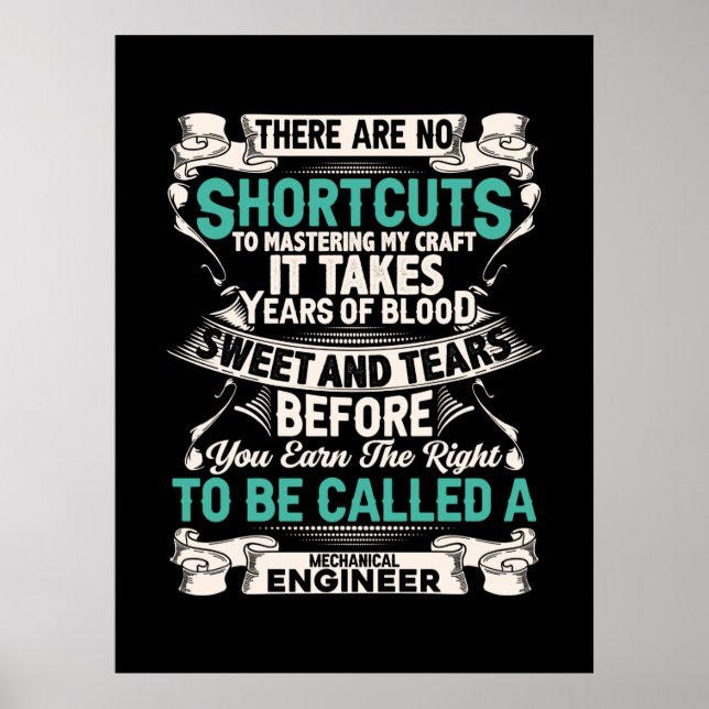 Poster Engenheiro mecânico do engenheiro (Frente)