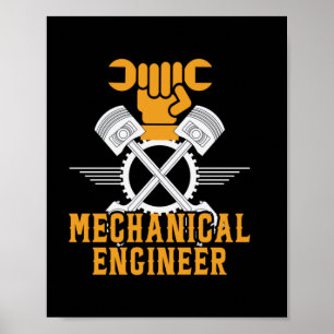 Poster Engenheiro mecânico do engenheiro