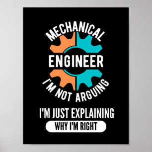 Poster Engenheiro Mecânico Engraçado, Engenharia Mecânica