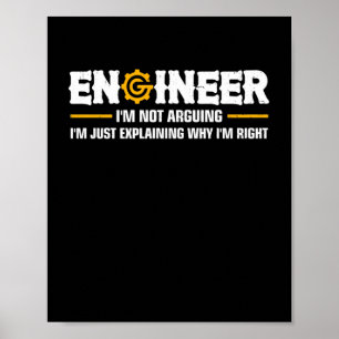 Poster Engenheiro não estou falando de engenharia engraça