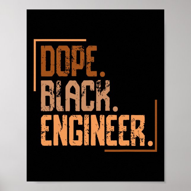 Poster Engenheiro Negro Droga Melanina História Afro-Amer (Frente)