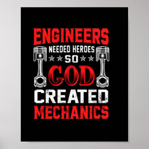 Poster Engenheiros Mecânicos Necessários de Heróis