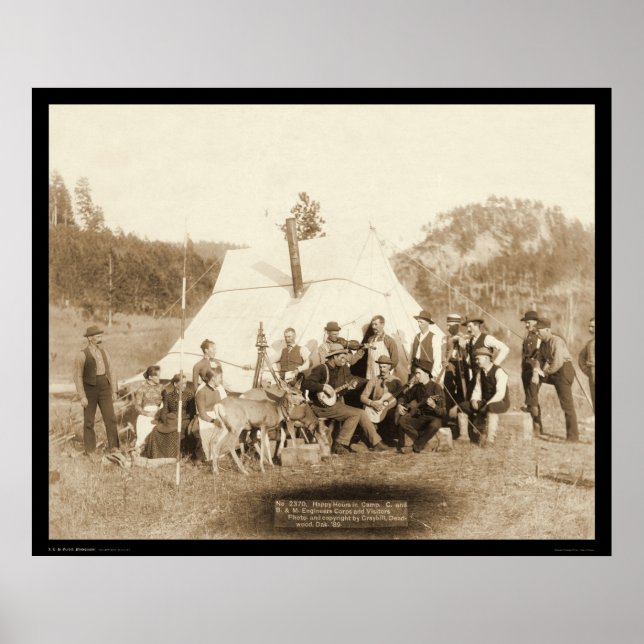 Poster Engineers Corps Relaxing in Tent SD 1889 (Frente)