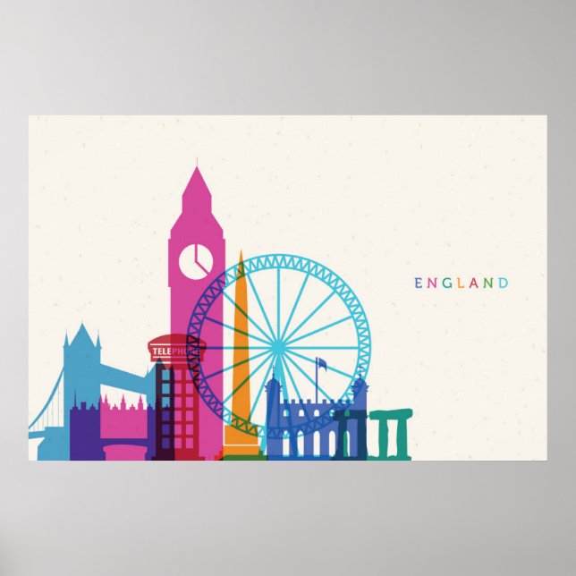 Poster England Skyline (Frente)
