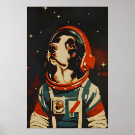Poster English Springer Spaniel Astronaut Poster, English