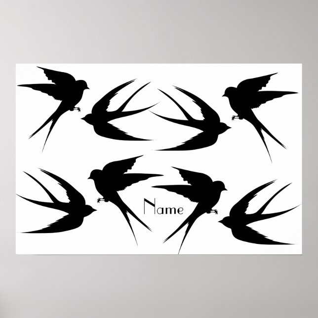 Poster Engolir Aves Silhouettes Thunder_Cove (Frente)