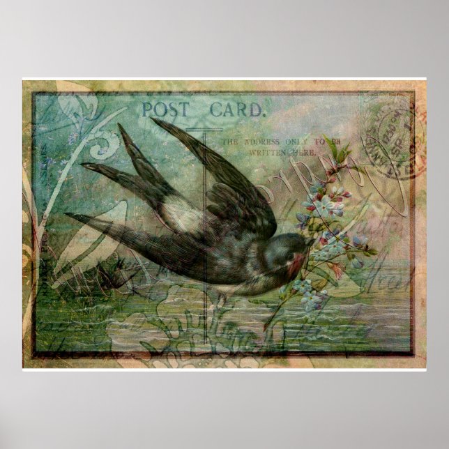 Pôster Engolir com Flores (Frente)