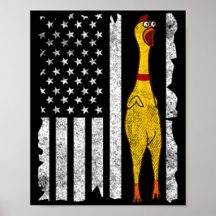 Poster Engraçada Borracha Galinha Vintage Homens de Bande