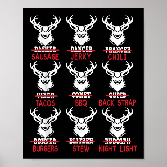 Poster Engraçada Caça Papais noeis Tee Men Hunter Chri (Frente)