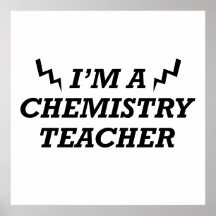 Poster Engraçada citação sobre professor de química