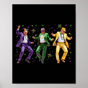 Poster Engraçada Engraçada Trump Dance Mardi Gras New Orl