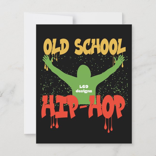 POSTER engraçada HIPHOP, ANTIGA ESCOLA (Frente)