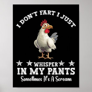 Poster Engraçada Lover de Frango Eu não Desconfio que eu 