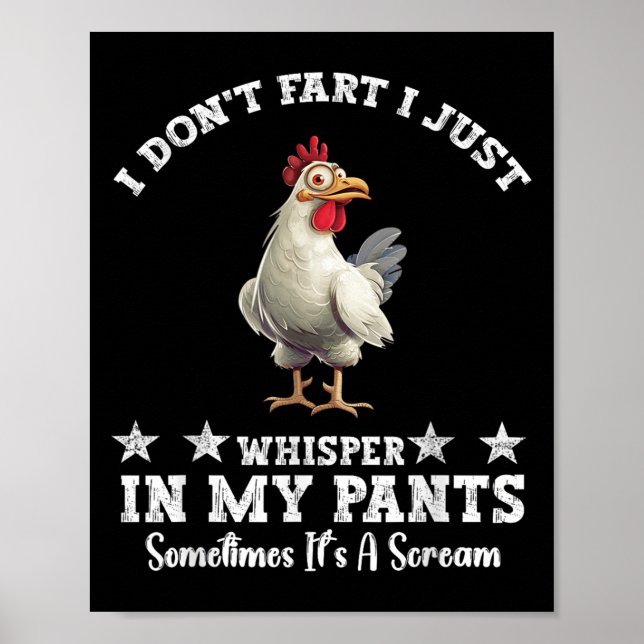 Poster Engraçada Lover de Frango Eu não Desconfio que eu  (Frente)