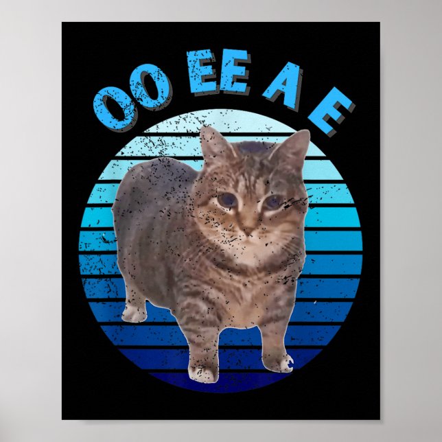 Poster Engraçada Oiia Gato Giro Oi Uiaa (Frente)