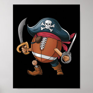 Poster Engraçada Pegbyll Pirata Halloween Mulheres Crianç