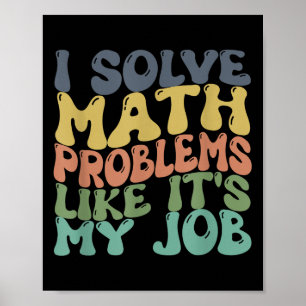 Poster Engraçada Piada de Professores de Matemática Homen