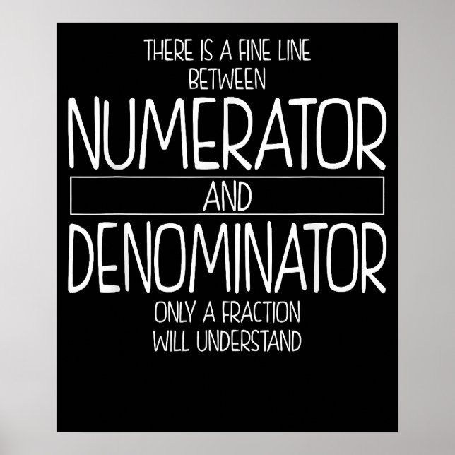Poster Engraçada Piada de Professores de Matemática Homen (Frente)