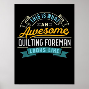 Poster Engraçada Quilting Eman Incrível Ocupação De Traba