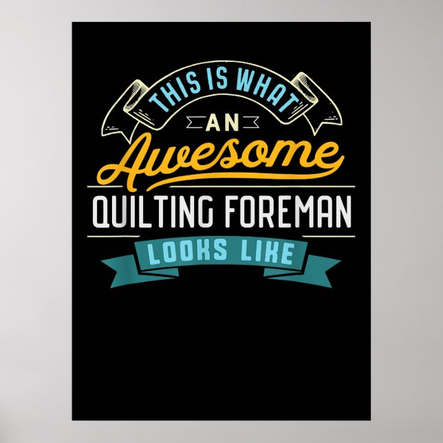 Poster Engraçada Quilting Eman Incrível Ocupação De Traba (Frente)