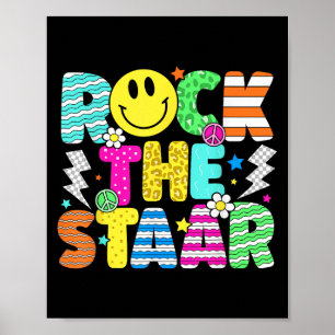 Poster Engraçada Rock The Staar Testing Day Professora Ki