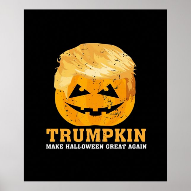 Poster Engraçada Trumpkin Faz Excelente De Halloween Nova (Frente)
