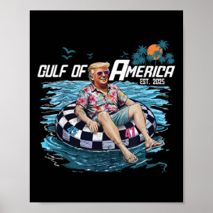 Poster Engraçada Tumulta Flutuante Golfo Da América Orien