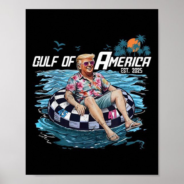 Poster Engraçada Tumulta Flutuante Golfo Da América Orien (Frente)