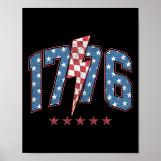 Poster Engraçado 1776 4 De Julho Americano Bandeira Men W