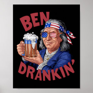 Poster Engraçado 4 De Julho Do Partido Do Presidente Dos