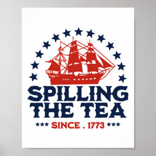 Poster Engraçado 4 De Julho Esmagando O Chá Desde 1773 Qu