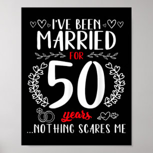 Poster Engraçado 50 Casais do aniversário de casamento ca