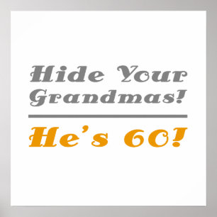 Pôster Engraçado 60º Aniversário Oferta Para Ele